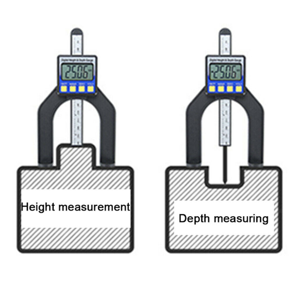 Digital Tread Depth /Height Gauge, LCD Display(metric & inch), Magnetic Self