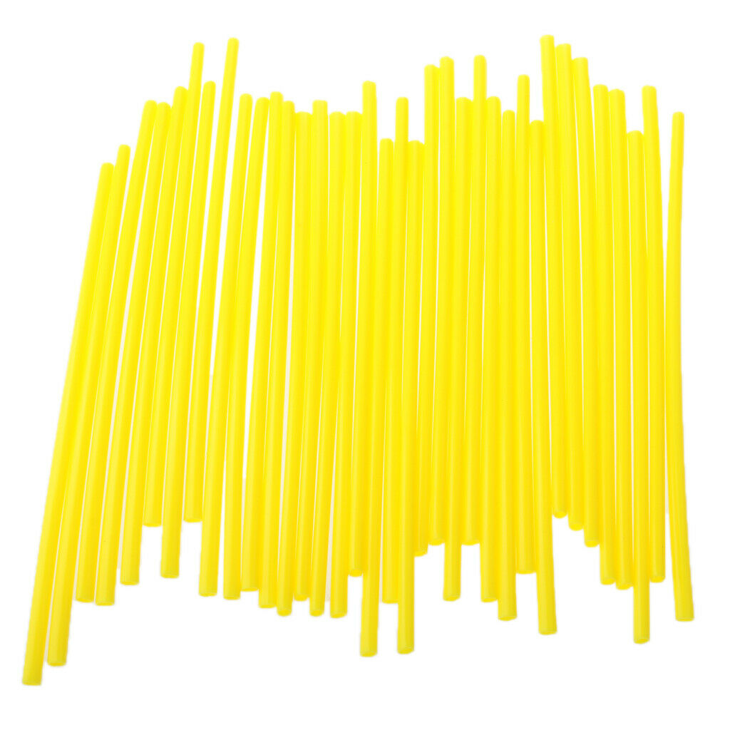 108 Packs Universal Motocross Wheel Rim Spoke Wraps Skins Cover Yellow
