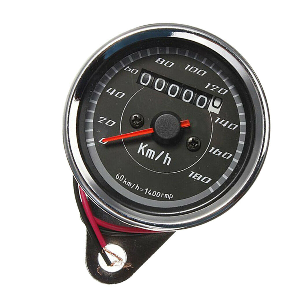 2 Wires Blue LED Speedometer Odometer Multifunction Gauge 0-180 km/h 12V