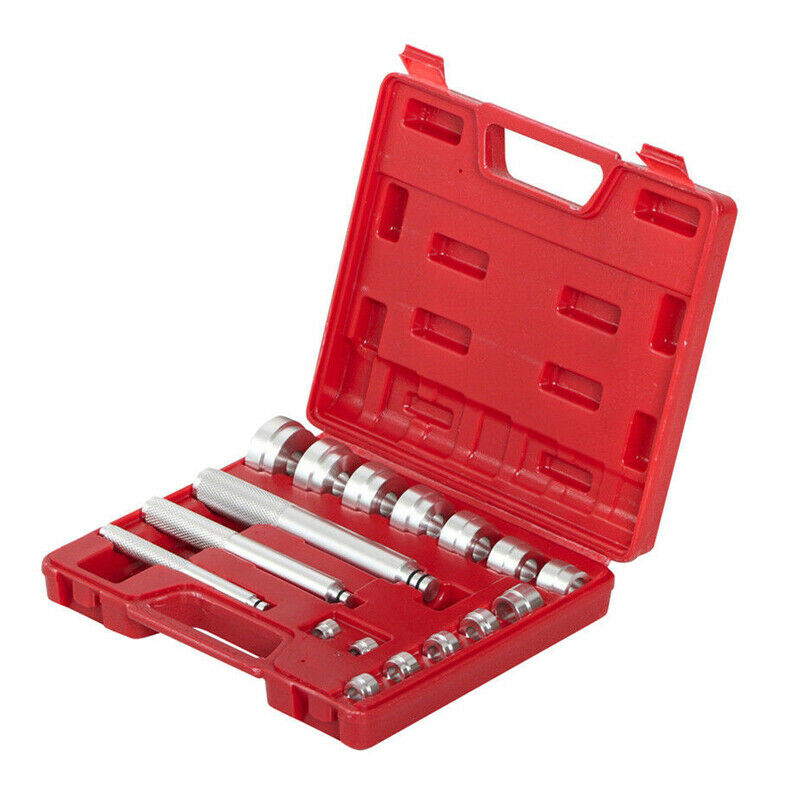 17Pcs Car Aluminium Wheel Bearing Race Seal Bush Driver Master Tool Set 10-42mm