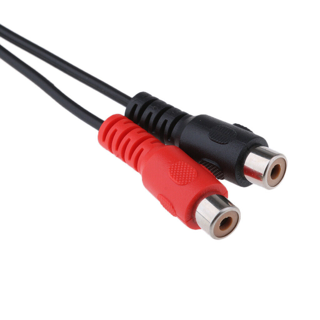 6.35mm Male Plug to 2-Female RCA   Audio Adapter Cable - 200mm/ 0.66 Feet