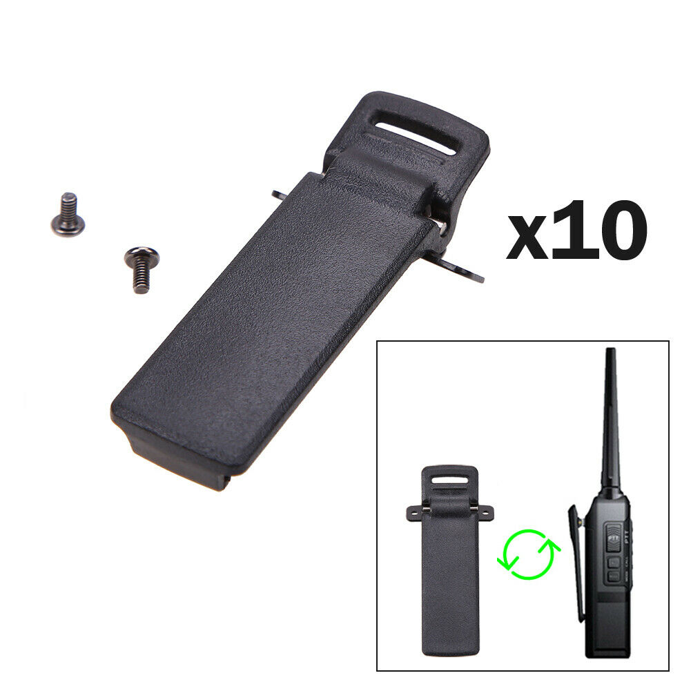 10Pcs Walkie Talkie Spare Part Back Belt Clip for Baofeng 2-way Radio UV5R AU