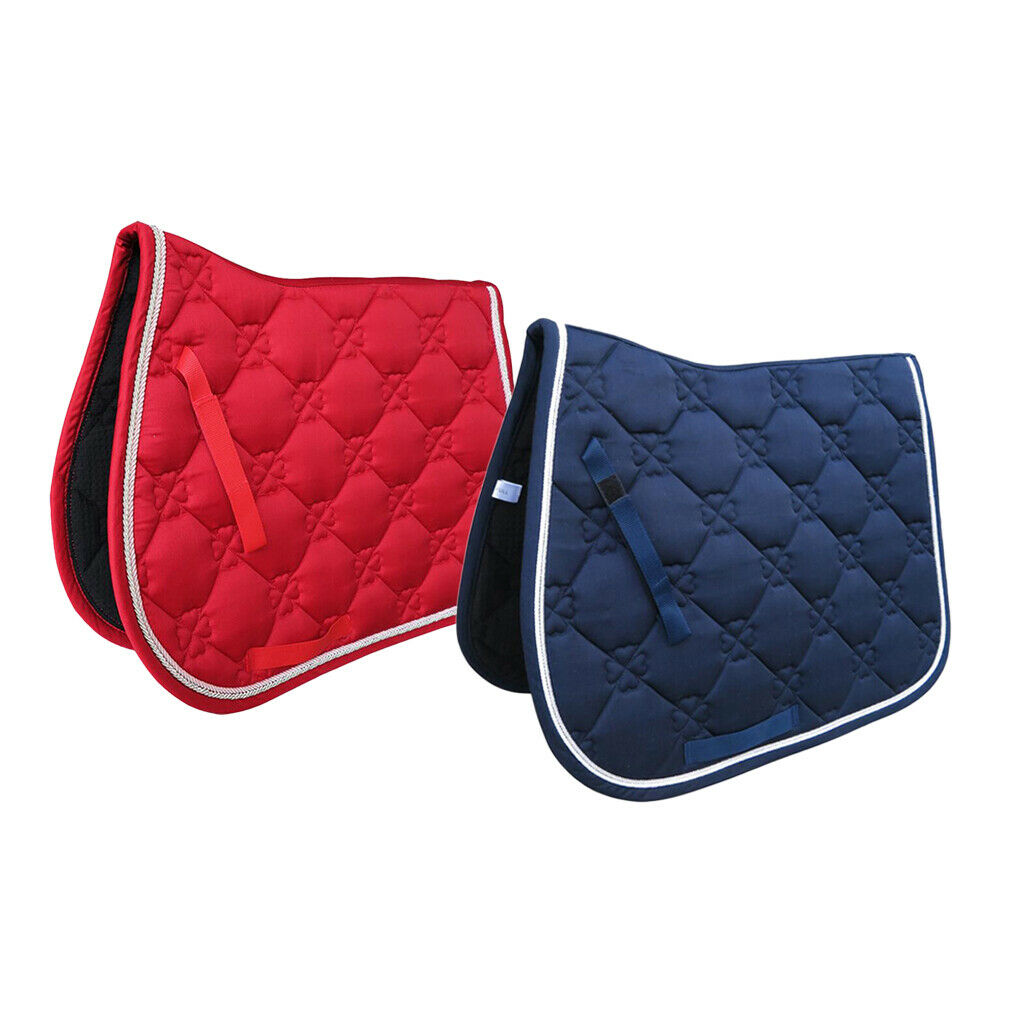 Lots 2 Saddle Pad Equestrian Bareback Jumping Performance Equipment Red+Blue