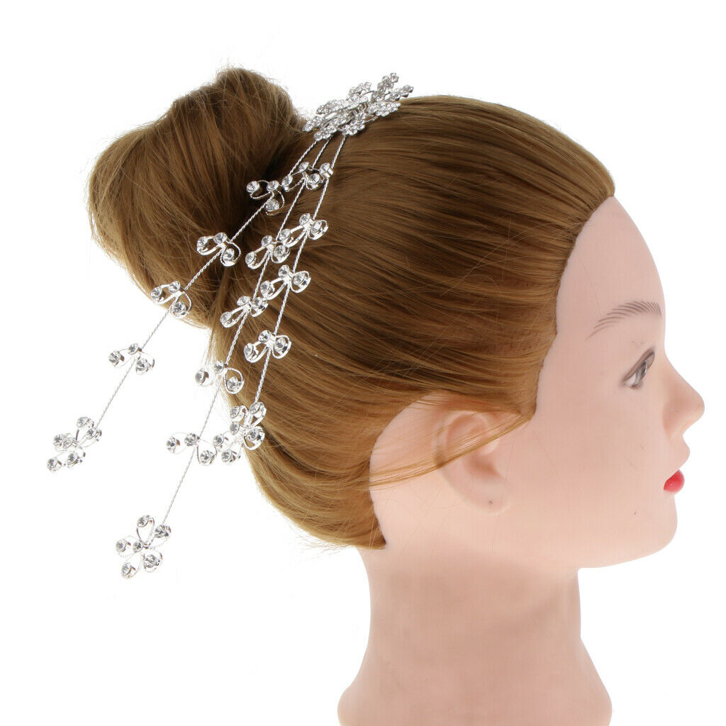 Shiny Crystal Hair Vine Style Hair Comb Wedding Bridal Party Prom Headpiece