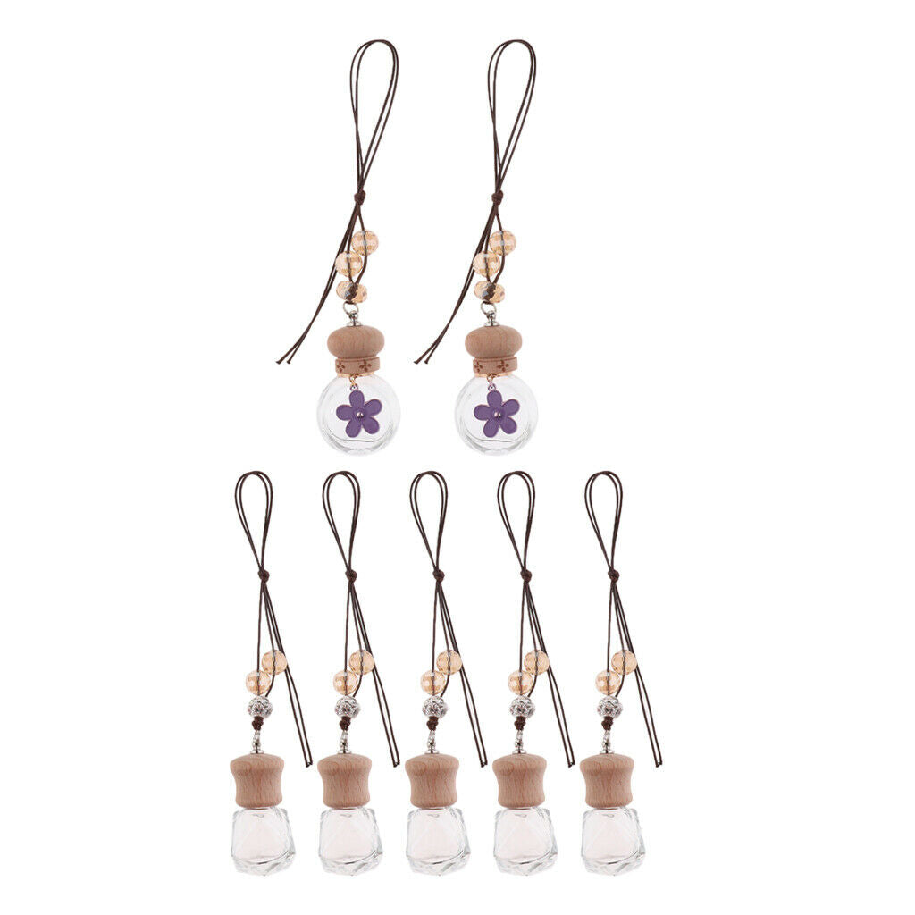 7Set Car Hanging Perfume Bottle Pendant for Office Auto Hanging Decoration