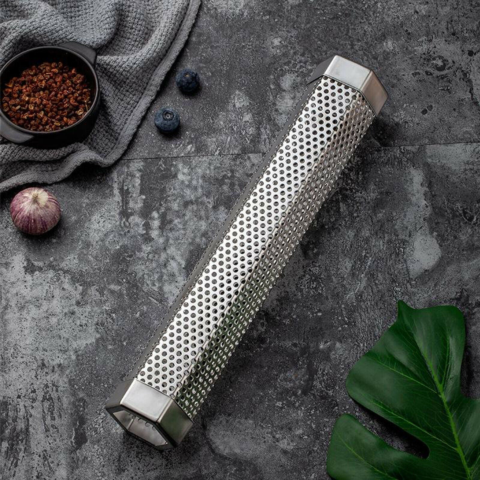 12'' Pellet Grill Smoker Tube BBQ Wood Pellet Cold Smoking Box Grilling Meat