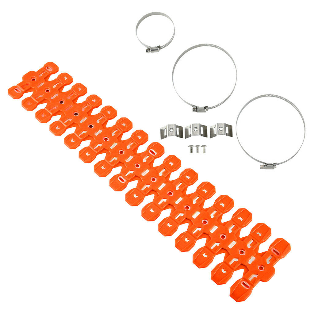 Alloy 2 Stroke Motorcycle Exhaust Pipe Protection Heat Shield Orange