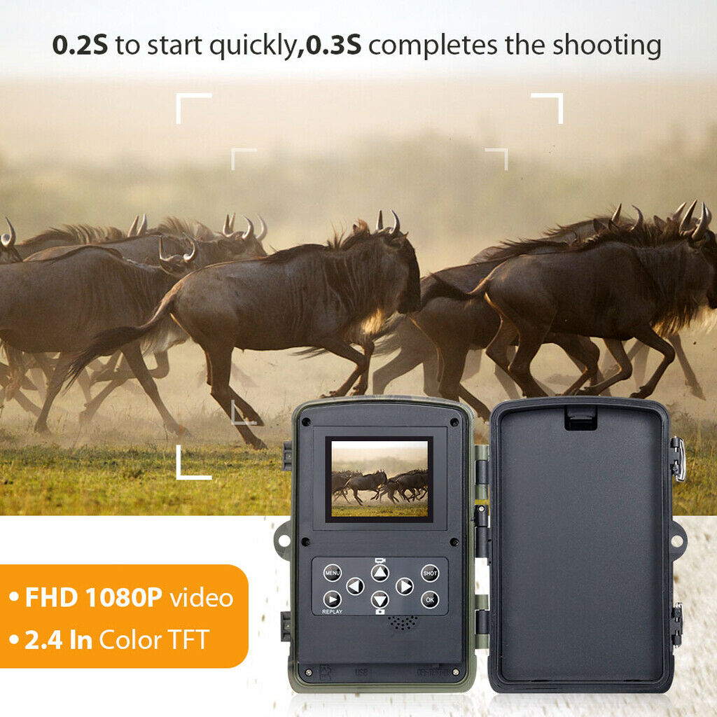 HC801-A 1080P HD 16MP Hunting Camera 36 LED IR Outdoor Wildlife Trail Cam