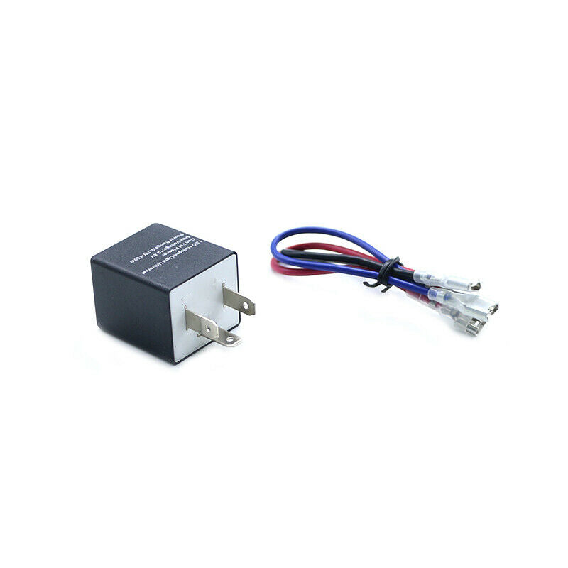 12V 3Pin Motorcycle Blinker Adjustable LED Flasher Relay Turn Signal Indi.l8