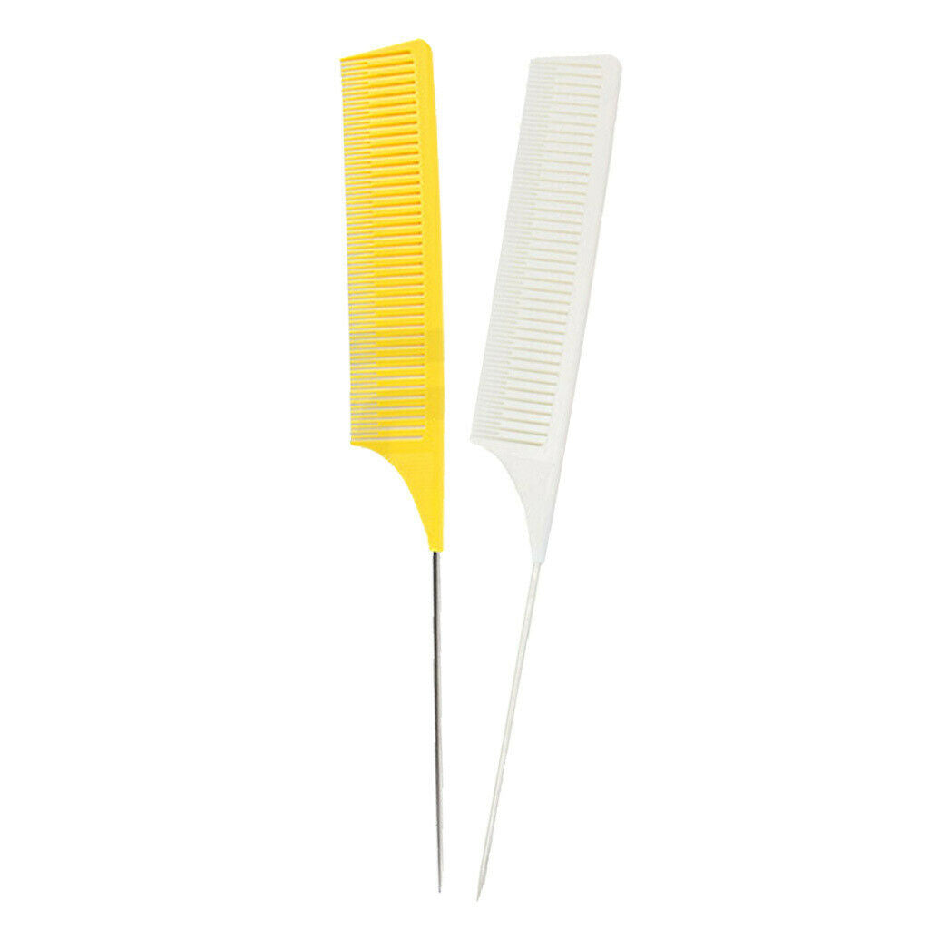 2x Heat-resistant Fine One-way Weave Highlighting Foiling Hair Comb Combs