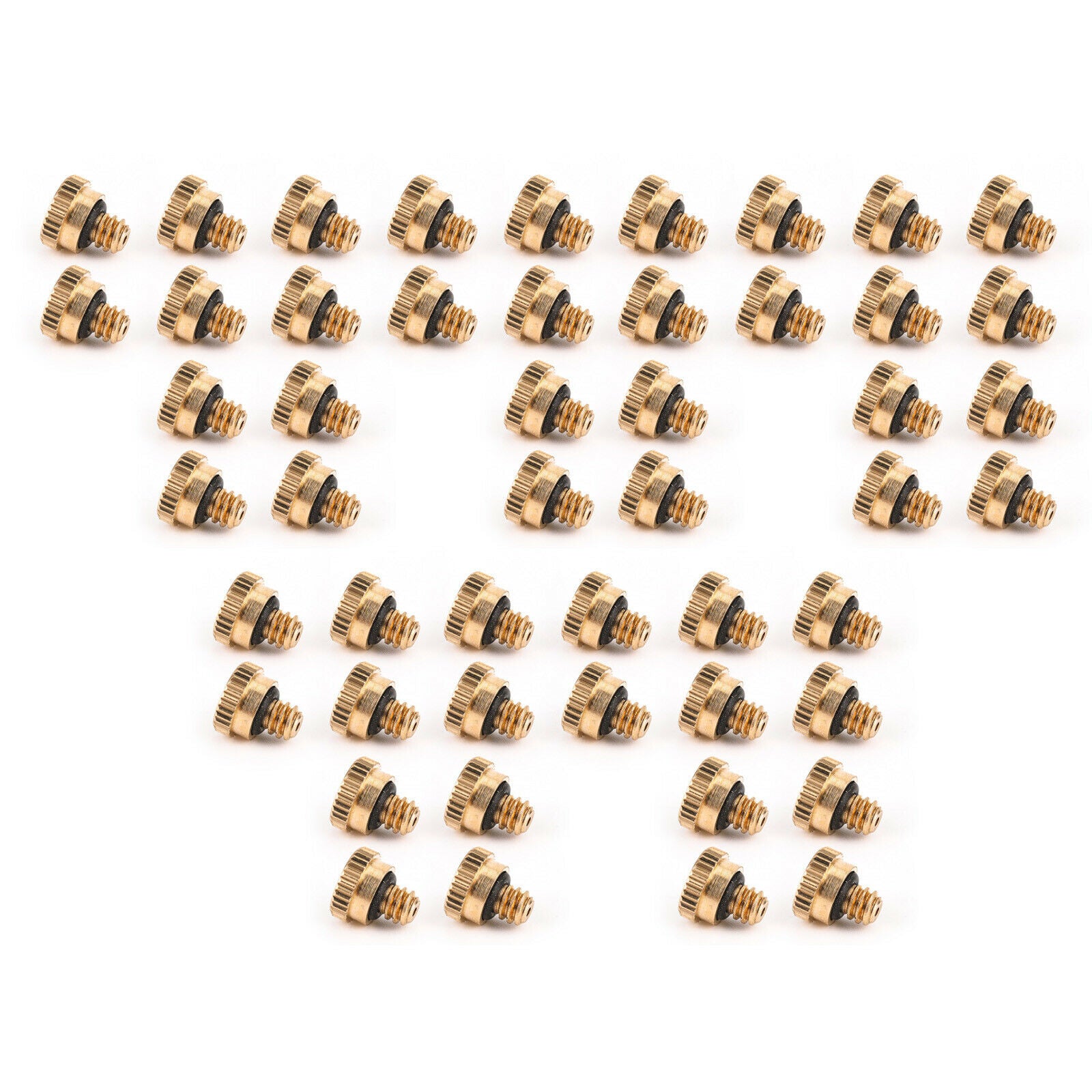 50pc Brass Misting Nozzles Water Mister Sprinkle For Cooling System 0.016" 10/24