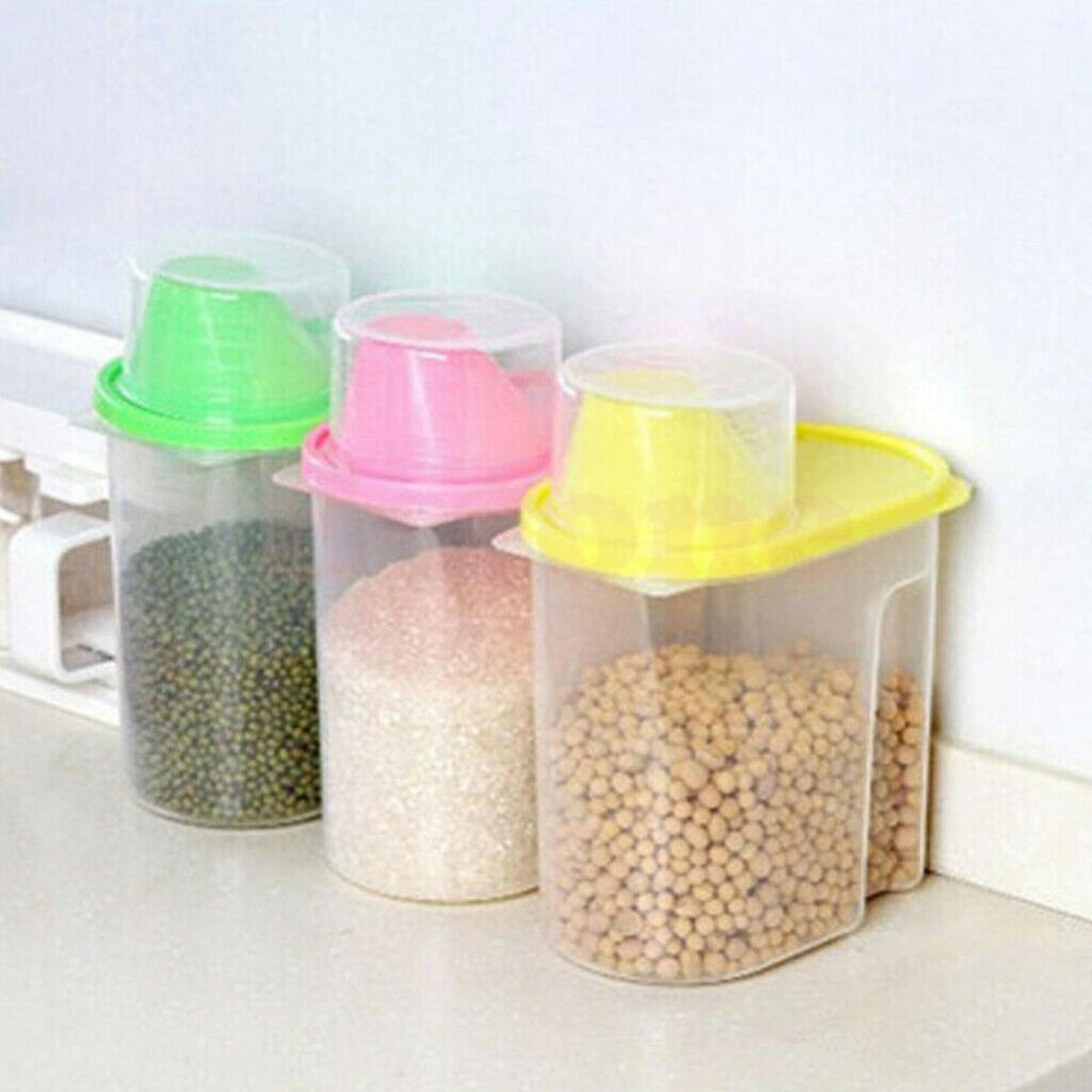 Kitchen Dried Cereal Dispenser Store 2.5L Food Storage Box Safe Containers