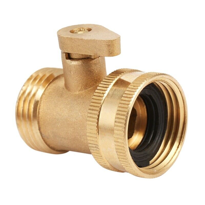 3/4 Inch Garden Hose Water Pipe Connector Brass Valve Faucet Taps Splitter witJ7