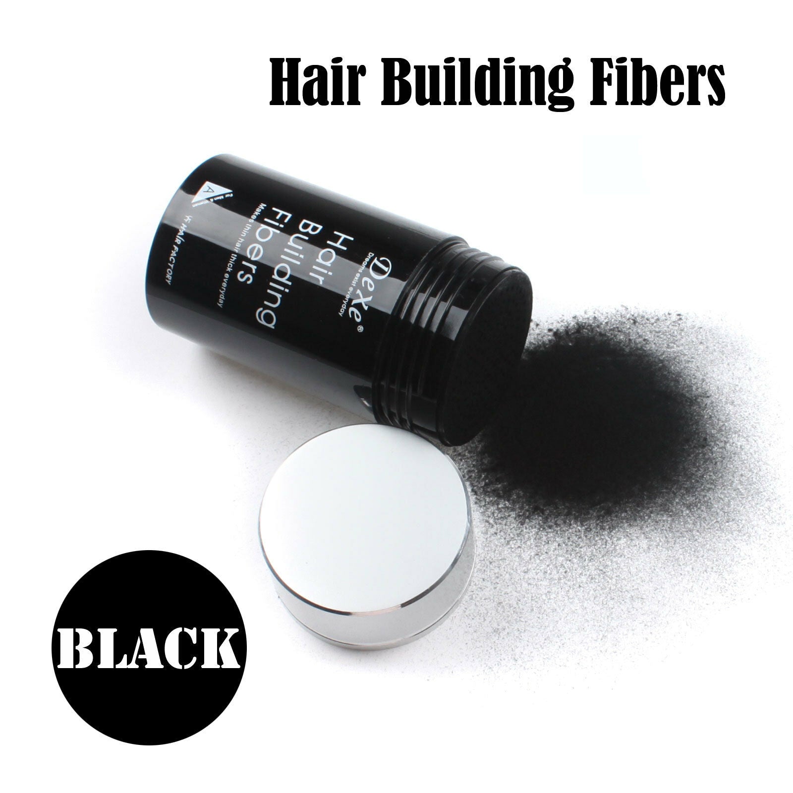 Dexe Hair Building Fiber Fibre Thinning Spots Concealer Hair Loss Solution Black