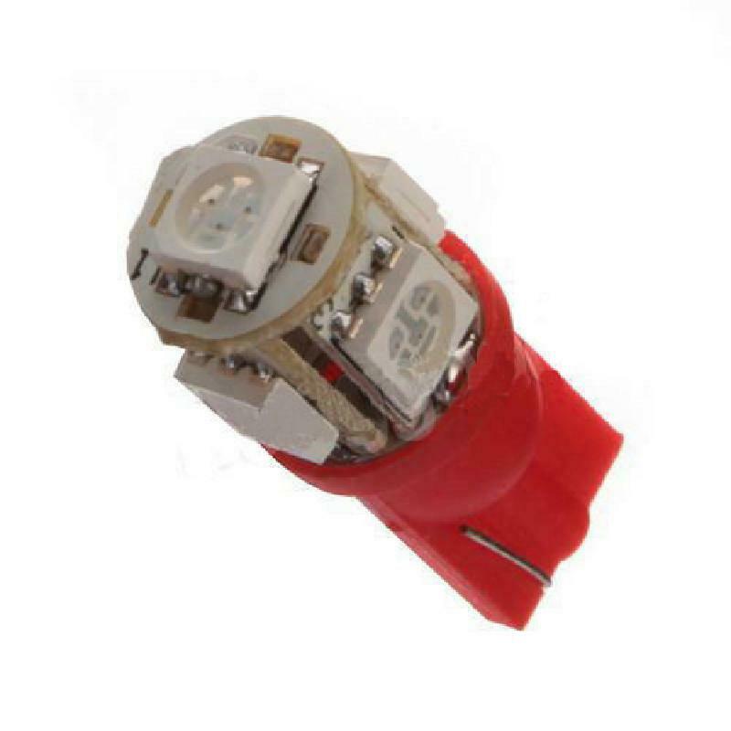 20x Super Red T10 LED Bulbs Car Interior License Light 2825 192 194 5050 5 SMD