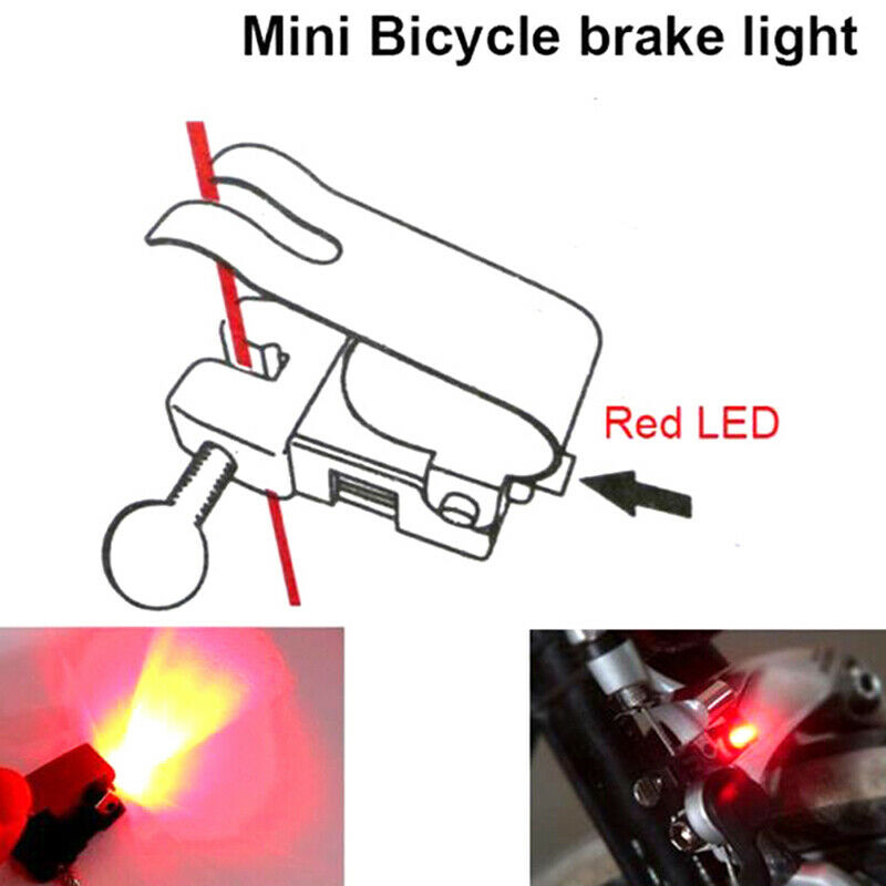 2pcs Bicycle Brake Light Waterproof Nano Brake light Safe Indicator Lig.l8