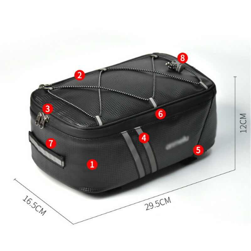 Scooter Bicycle Rear Seat Storage Bag Motorcycle Pannier Rack Handbag Waterproof