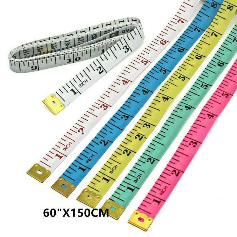 60" Body Measuring Ruler Sewing Cloth Tailor Tape Measure Seamstress Soft Flat