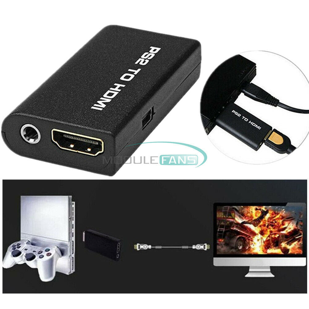 3.5mm PS2 to HDMI Audio Video Cable AV Adapter Converter Audio Output for HDTV