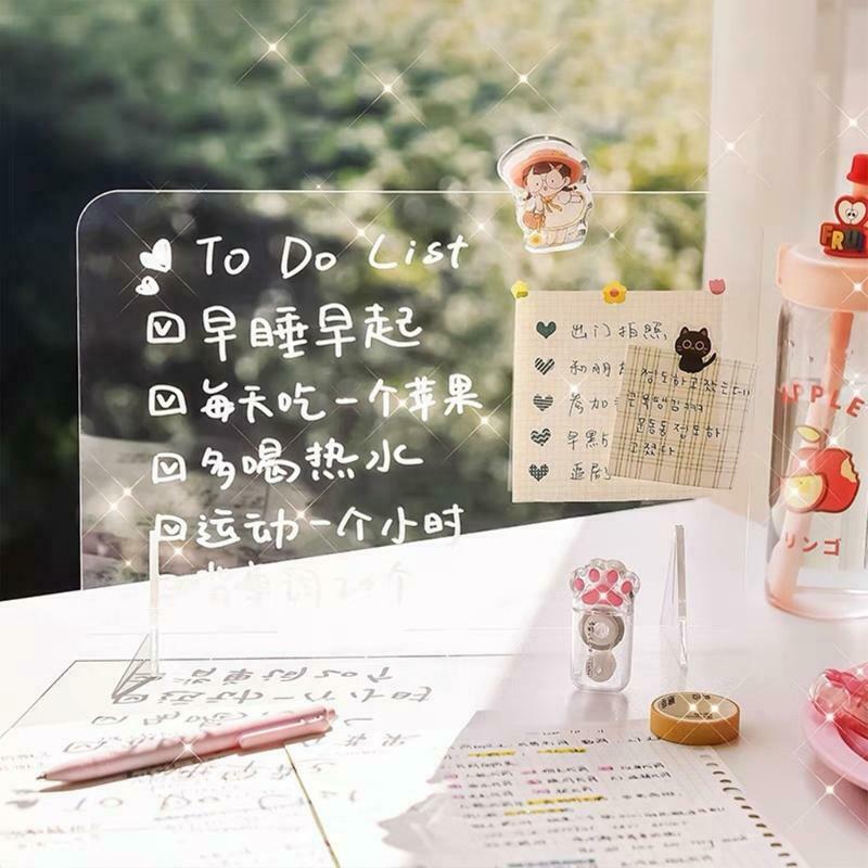 Erasable Board and Marker Desk Decoration Kitchen Menu Libraries Acrylic