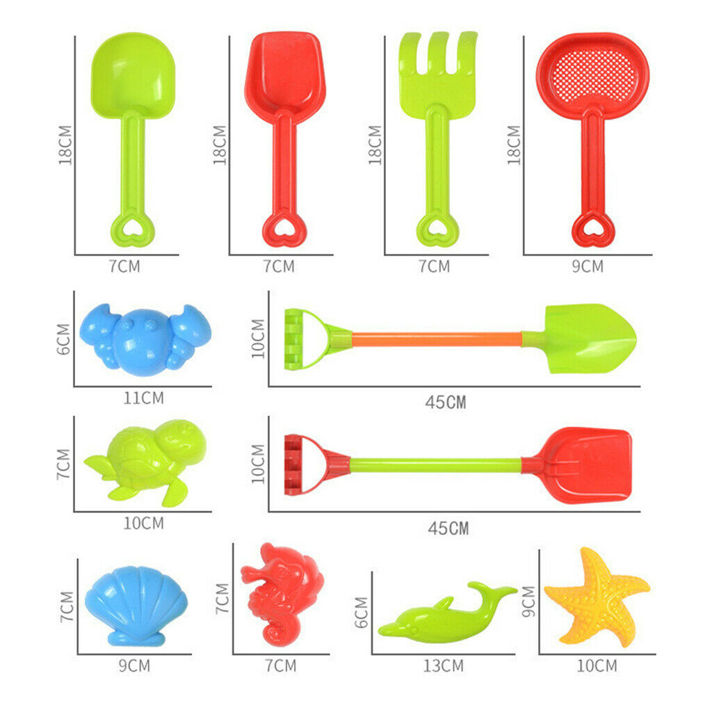 Kids Summer Sand Beach Game Toys Outside Sandpit Tool Water Game 9pcs Bucket