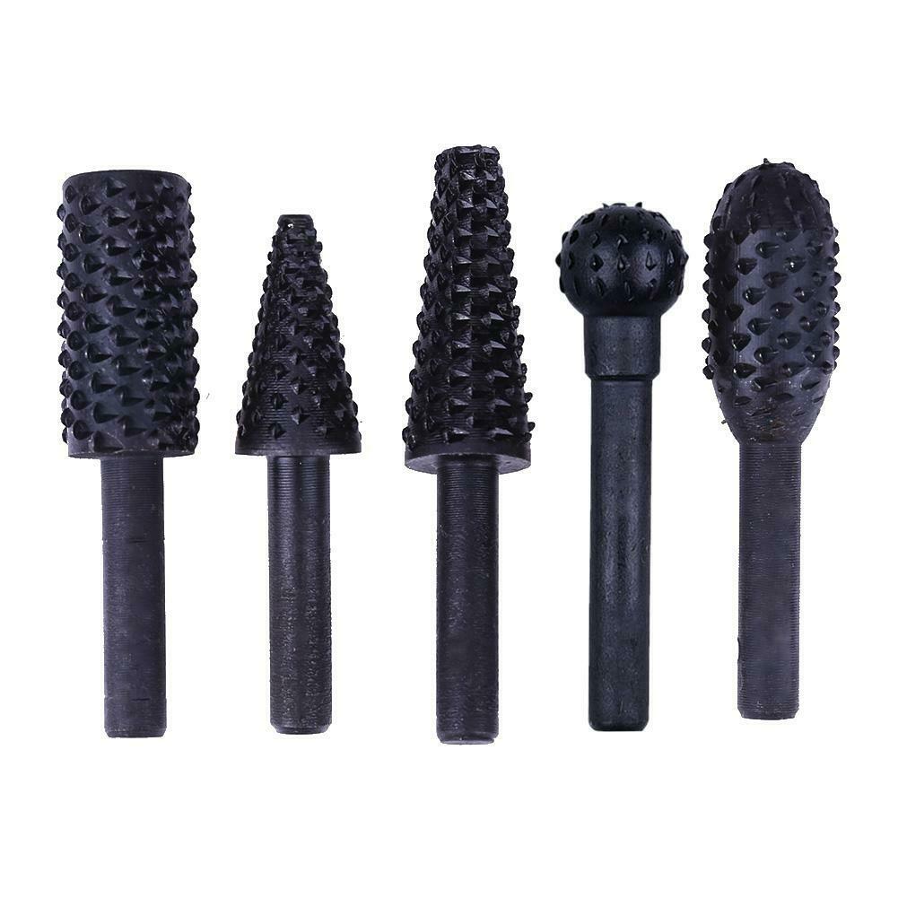5pcs Rotary Rasp Set Milling Cutter Rotary Woodworking File Grinding Head  @