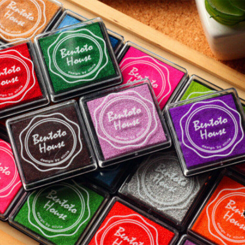 20 Colours Water-soluble Stamp Ink Pads - Preschool Toddlers Kids Playing Kits -