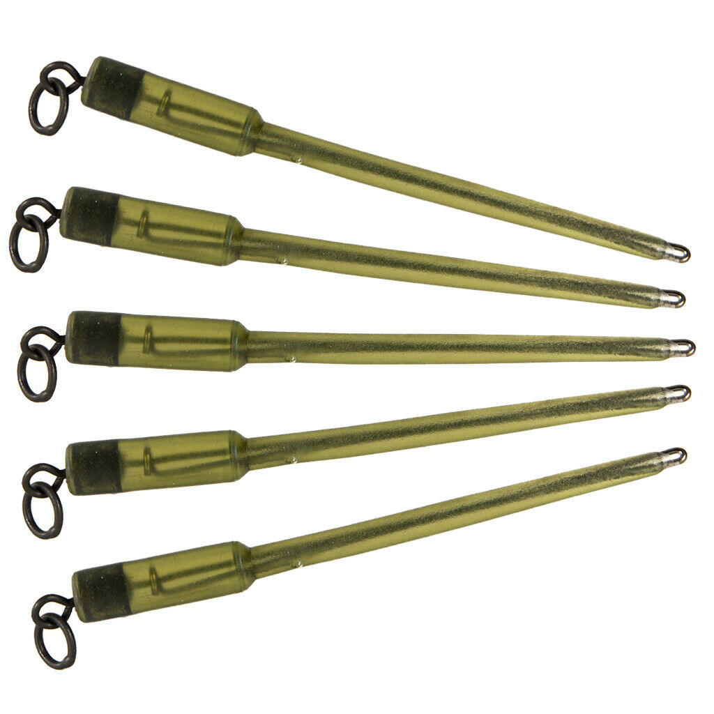 30 Packs Carp Fishing Connector Solid Bag Stem Ring Tail Leader Sleeves