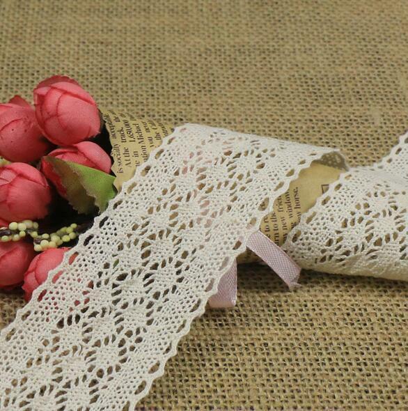5 Yards Cotton Lace DIY Headdress Bowknot Clothing Decorative Sewing