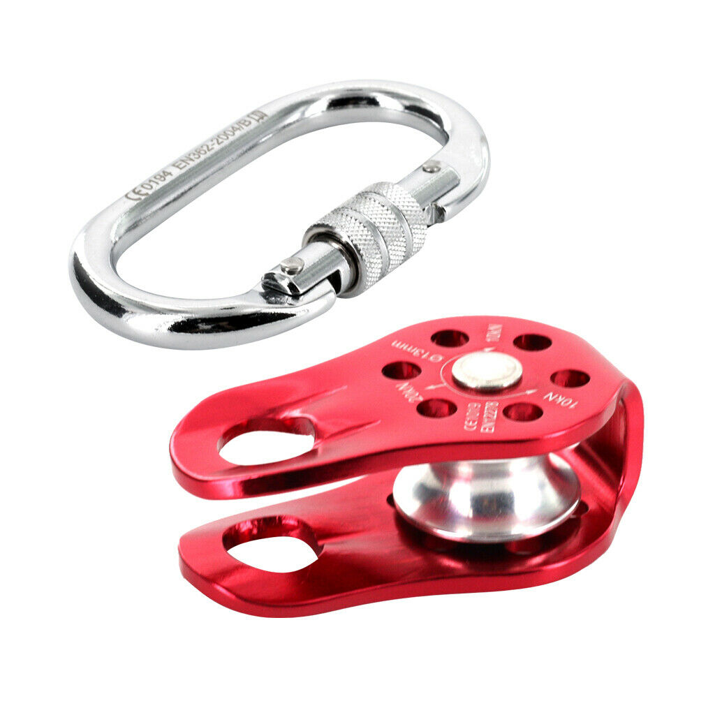 25KN Oval Screw Locking Carabiner + 20KN