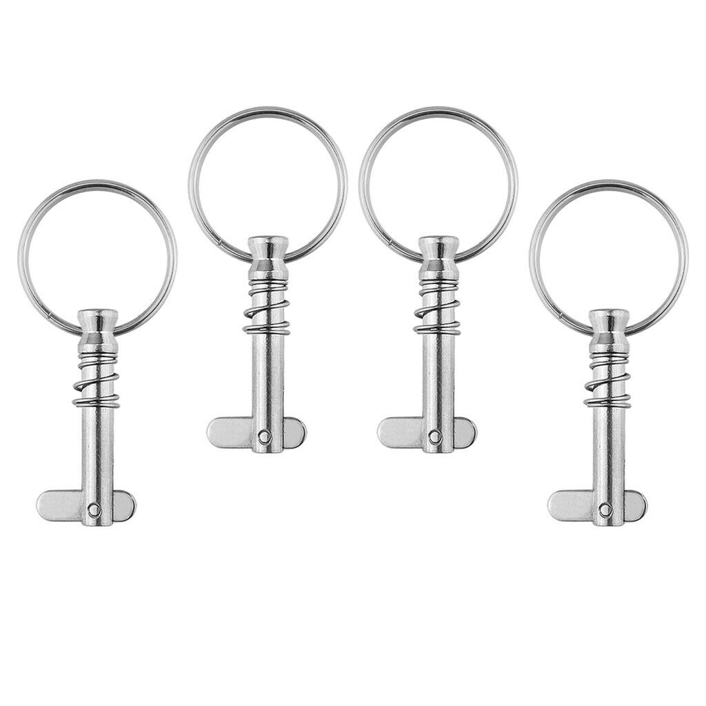 4x Quick Release Pin w/ Ring 6.3X40mm for Top Deck Hinge Marine Hardware