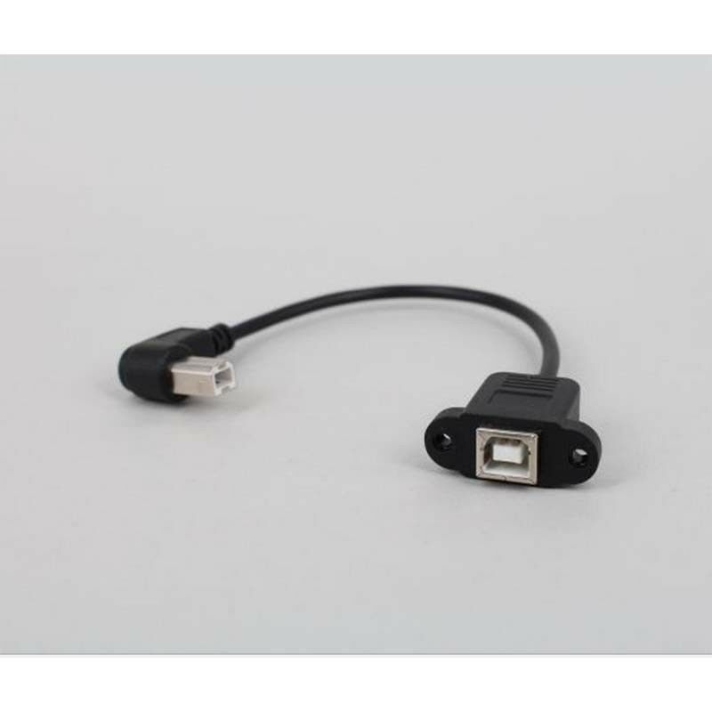 90 degree USB2.0 Female to Printer Scanner B Male Cable Cord lead & Screw Lock B