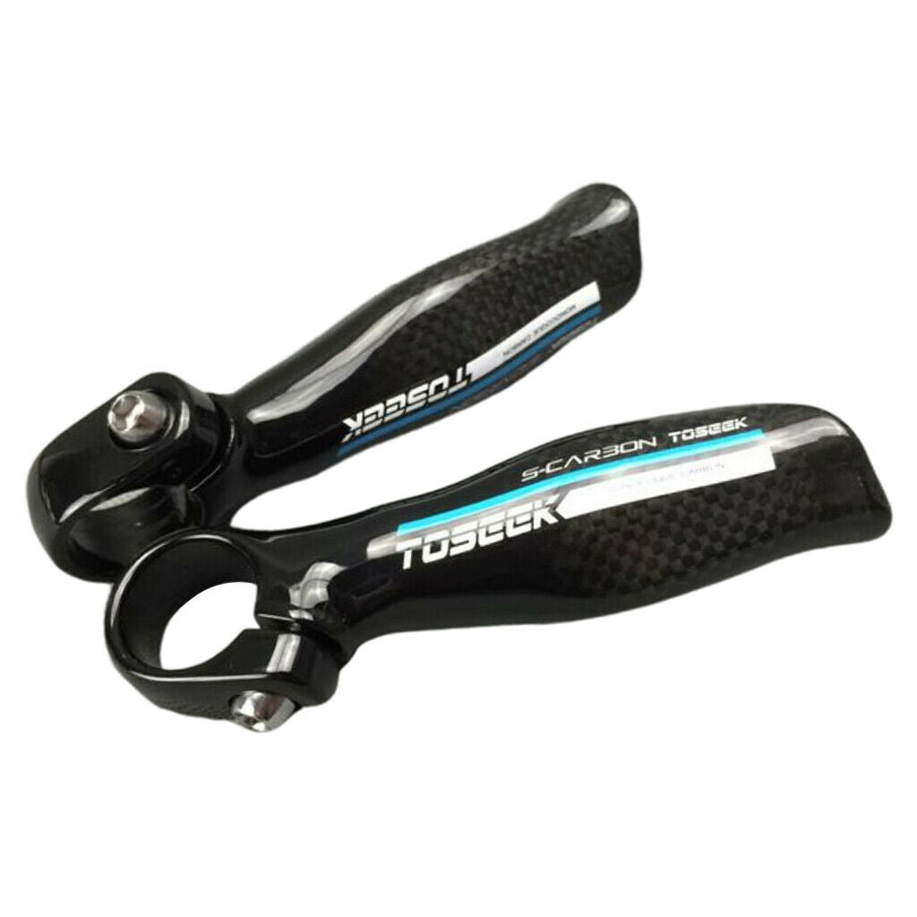 Mountain Bike Bicycle Auxiliary Handlebar Aluminum Handle Grips End blue