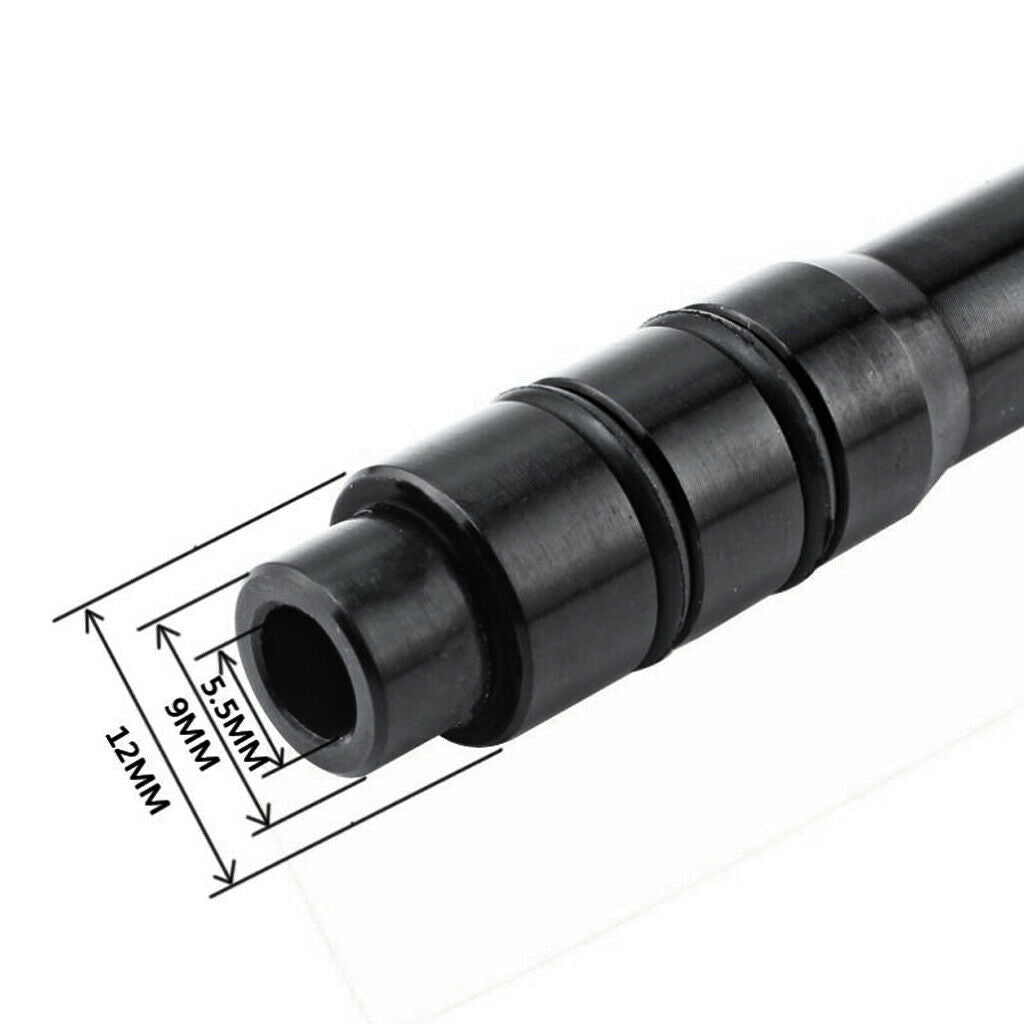 Bicyle 12-9mm Thru Axle Quick Release Hub Conversion Skewer Adapter Black