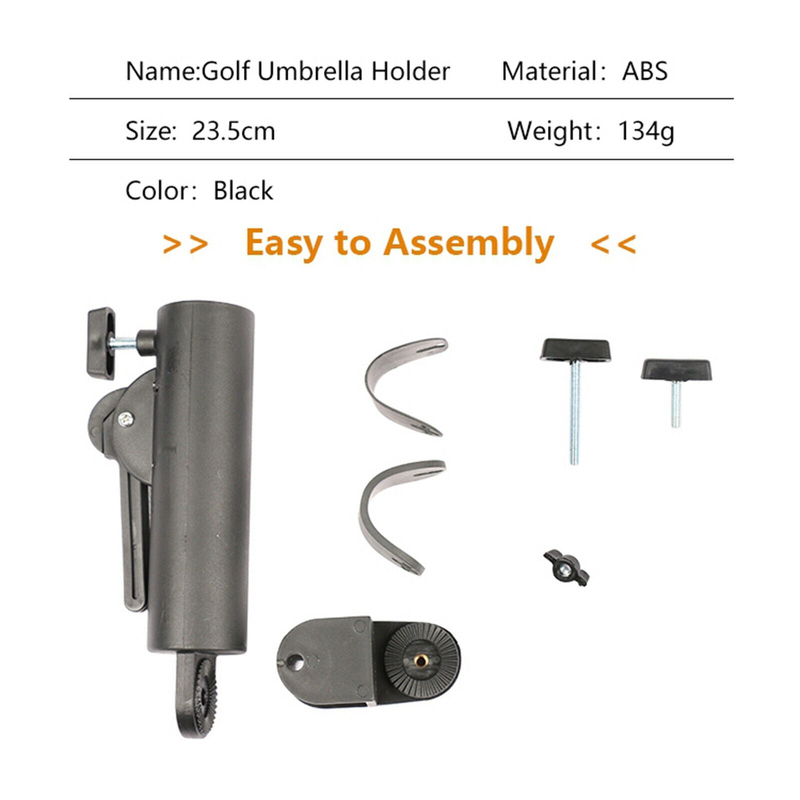 Push Cart Umbrella Holder - Golf Push Cart Umbrella Holder Adjustable Universal