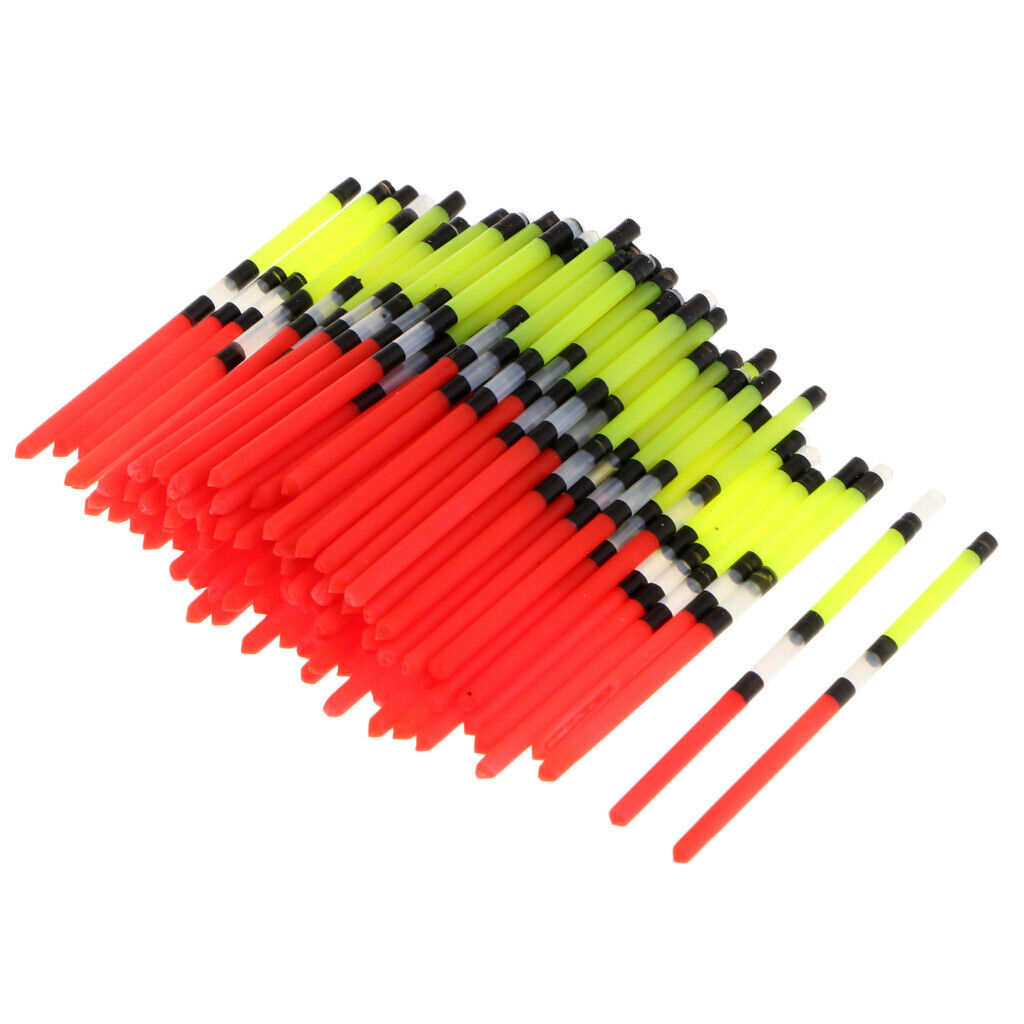 100x Plastic Fishing Float Floating Stick Tube Super Buoyancy Sensitivity