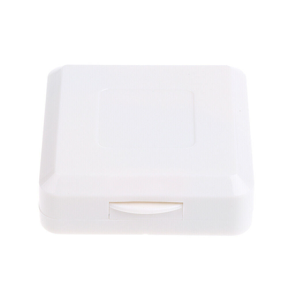 Mini Travel Contact Lenses Case Soaking Storage Box Kit with Mirror White