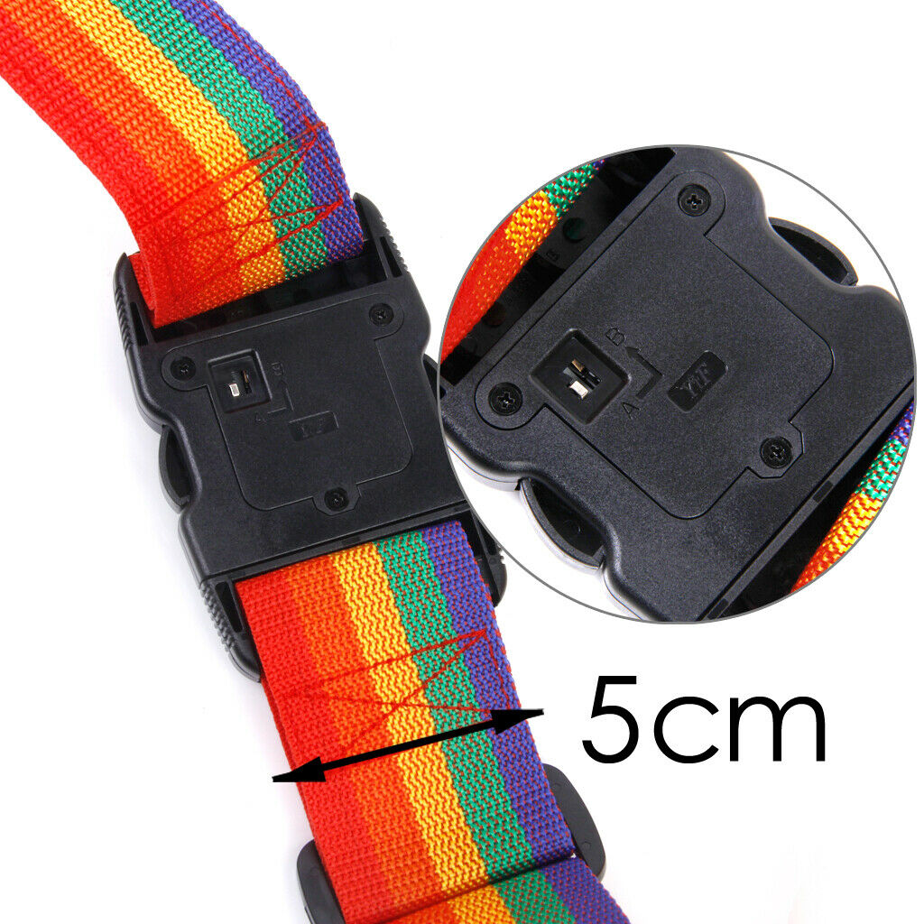 3-Dial Rainbow Colored TSA Combination Lock Key Luggage Suitcase Secure Safe