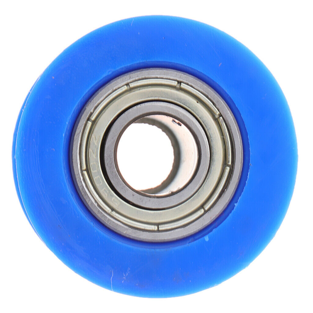 Motorcycle 10mm Chain Roller Pulley Tensioner Wheel Guide for Car Blue+Green