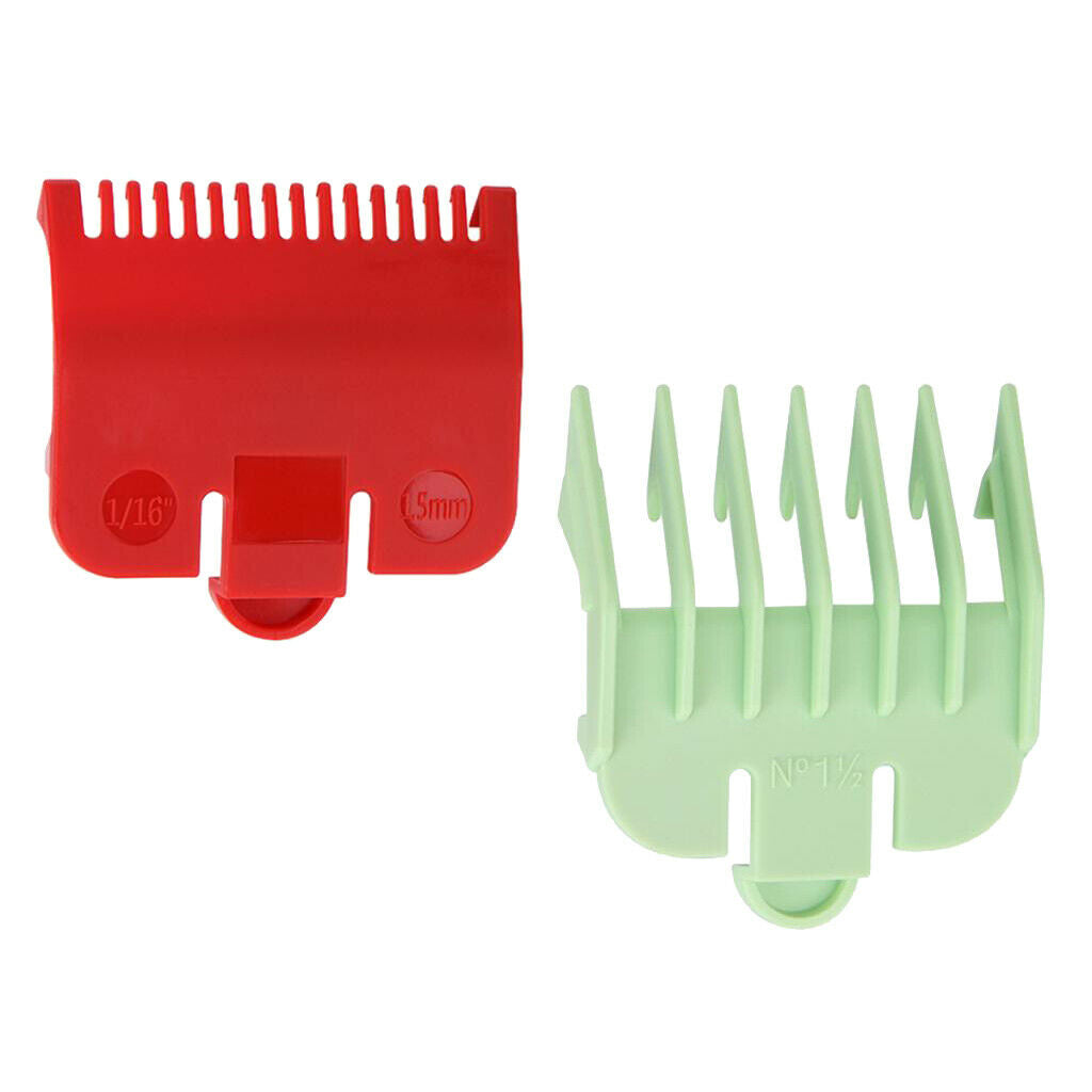 2 Pieces Plastic Universal Stylist Shaving Hair Clipper Trimmer Guide Combs