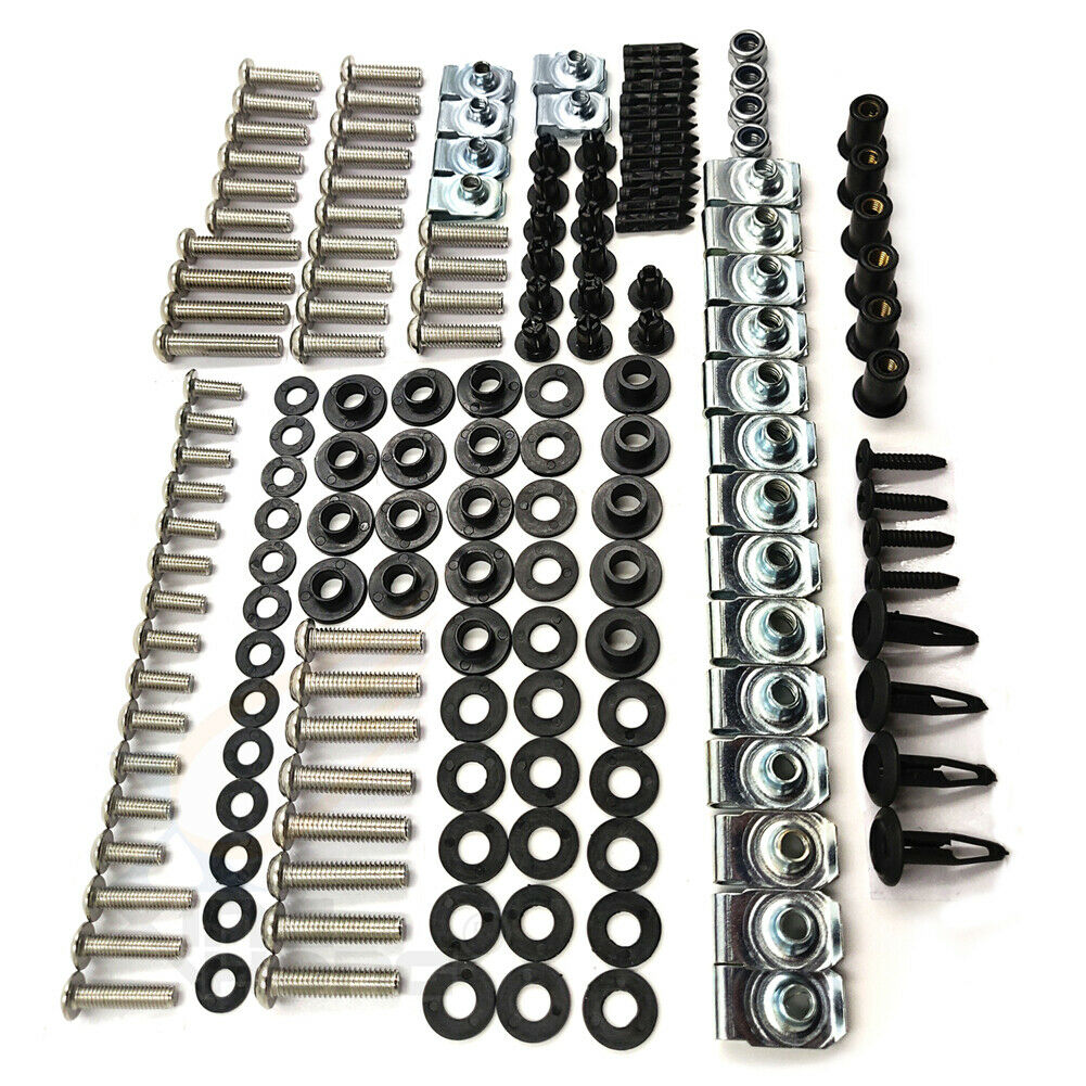 Fairing Bolt Kit Chrome Complete Screws Fit For YAMAHA YZF R1 2004 2006 2005