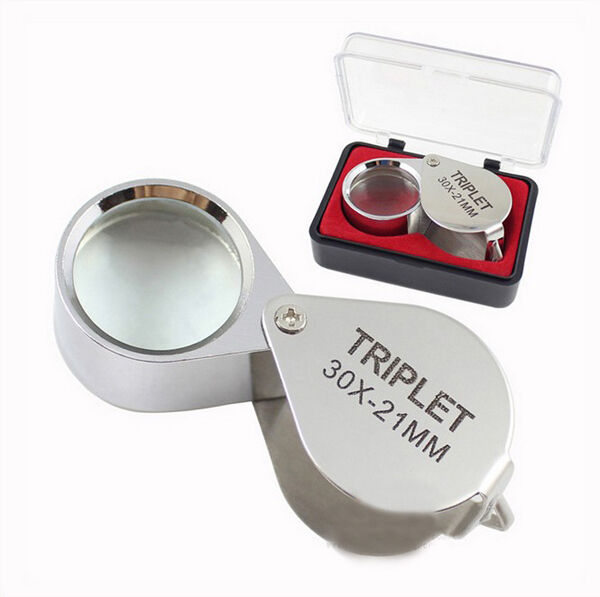 Portable Jewellers Pocket Lens 30X 21mm Loupe Magnifying Eye  Glass Magnifier TL