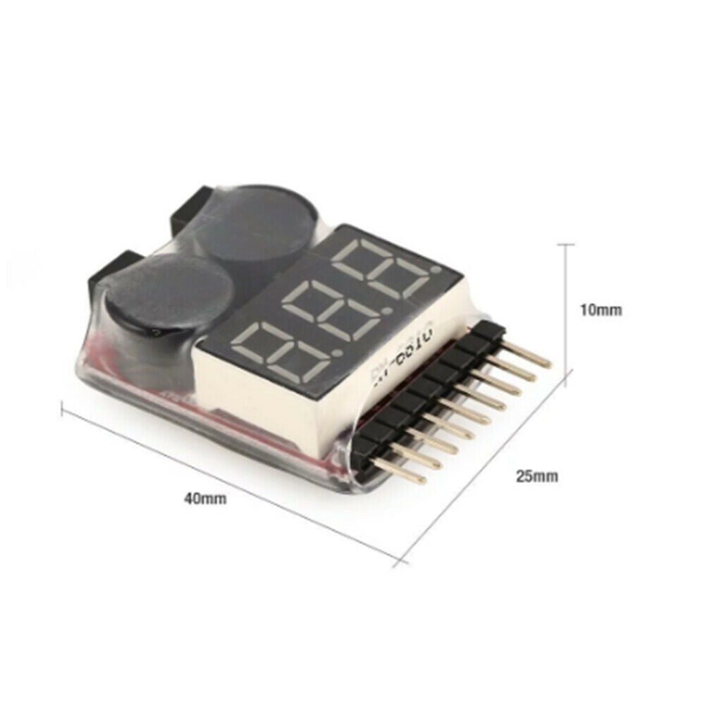 1S-8S Battery Voltage Meter Tester Low Voltage Buzzer Alarm Lipo