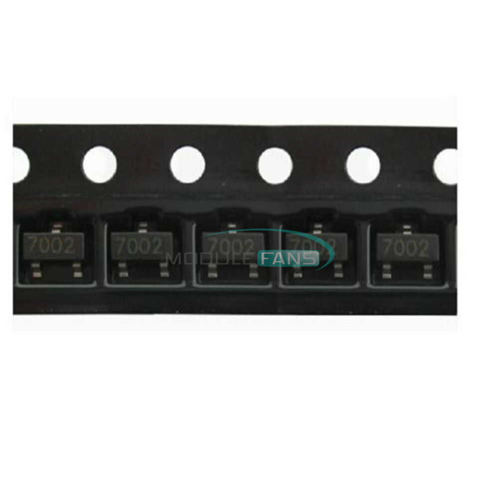 100Pcs 2N7002 702 7002 SOT-23( SMD ) N-Channel 60V 115mA MosFET M