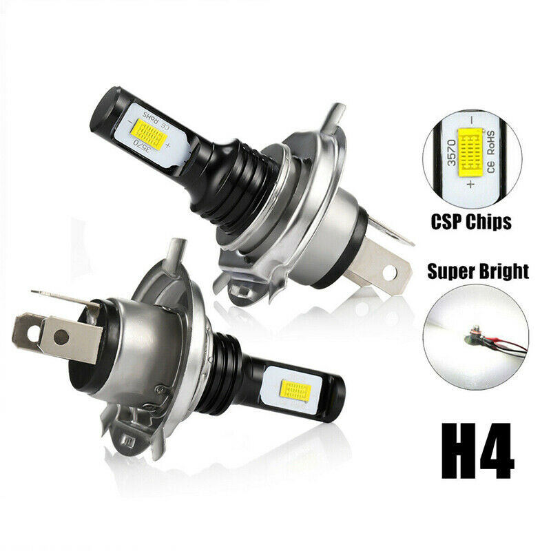 2Pcs H4 LED Fog Lights Car 12V 35W 3570 CSP Headlight Bulbs Xenon 6000K White
