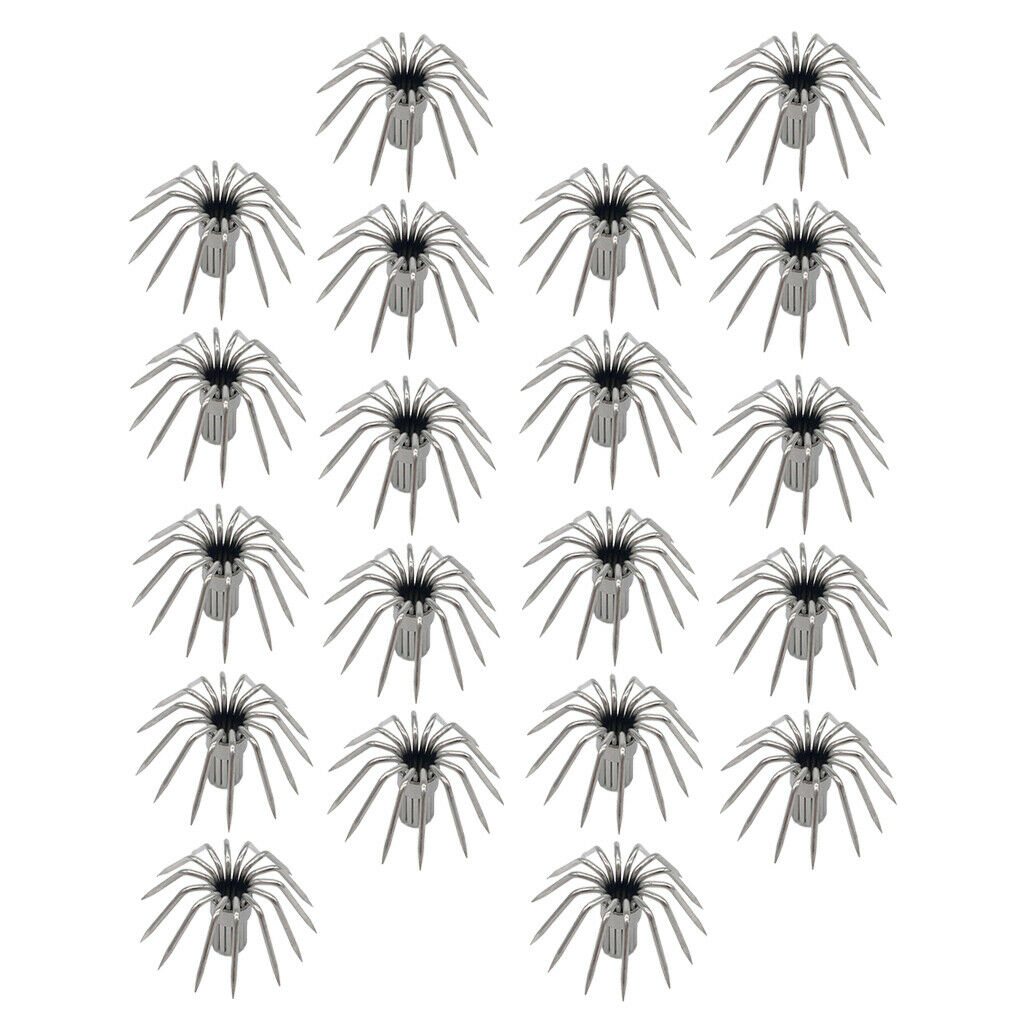 20pcs 12points 14points Shrimp Nickel Squid Hooks 1.9cm