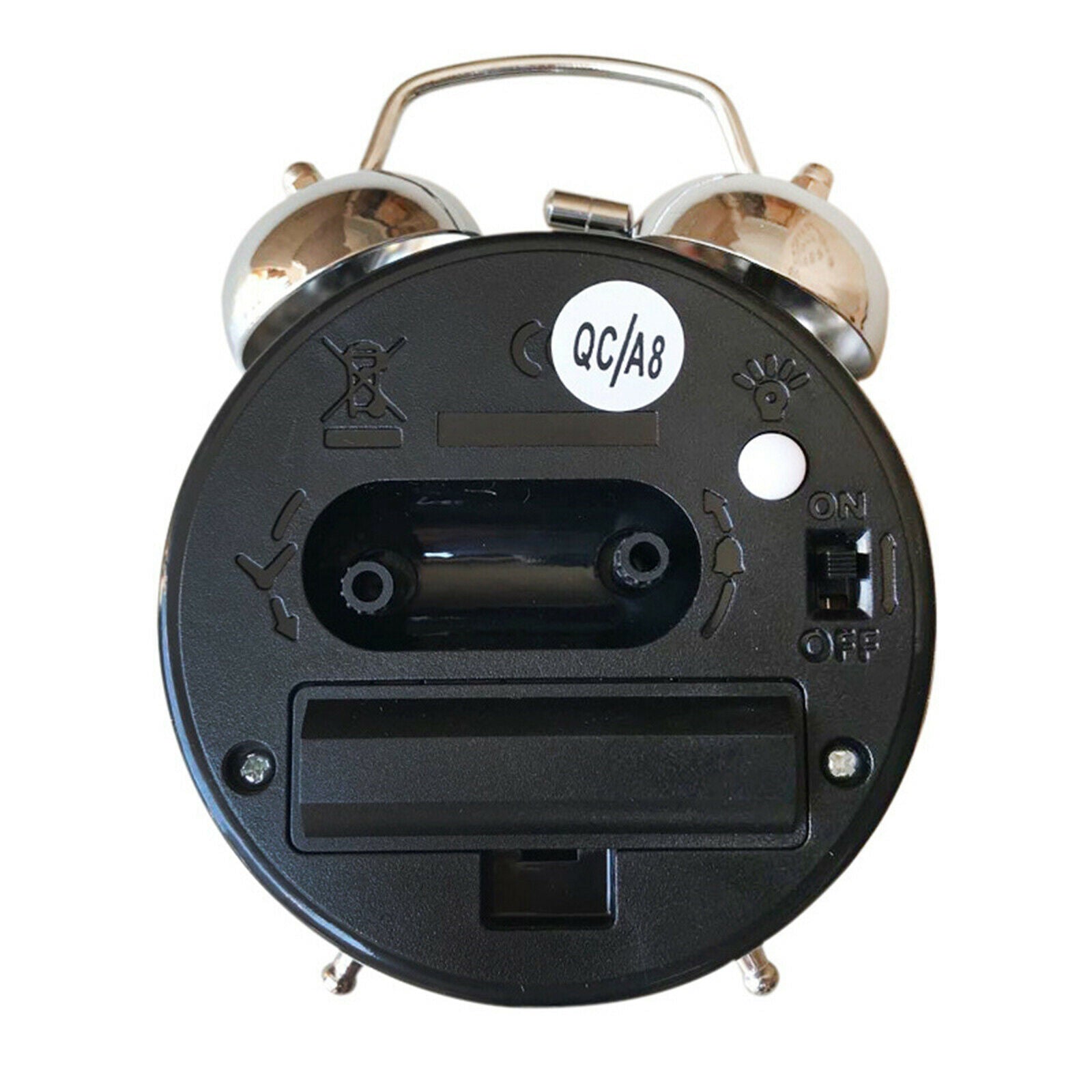 Analog 4inch Clocks Quartz Classic Double Bell Alarm Clock Movement Bedside