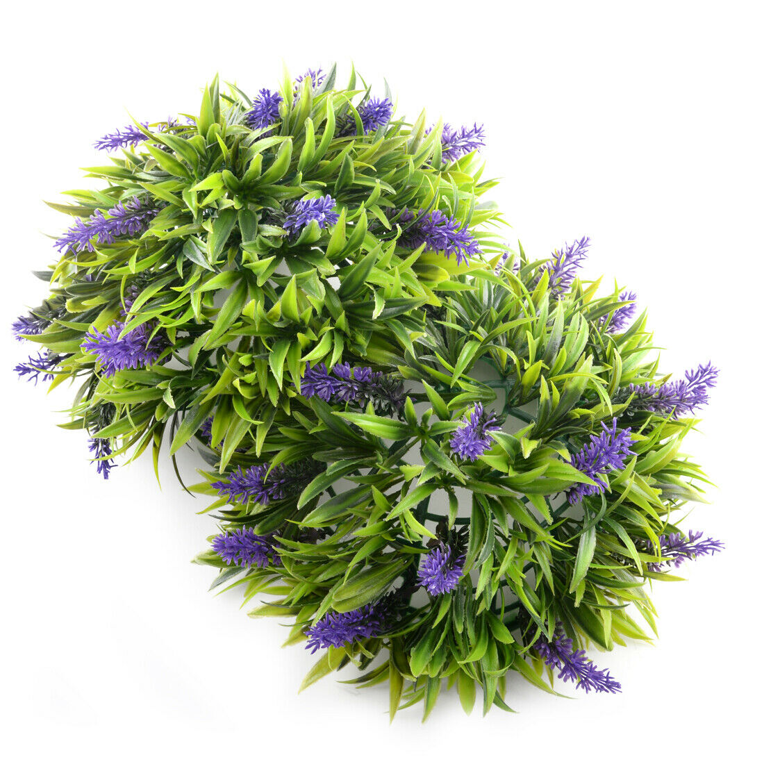 Purple Artificial Hanging Flower Plant Lavender Topiary Ball Decor Basket~