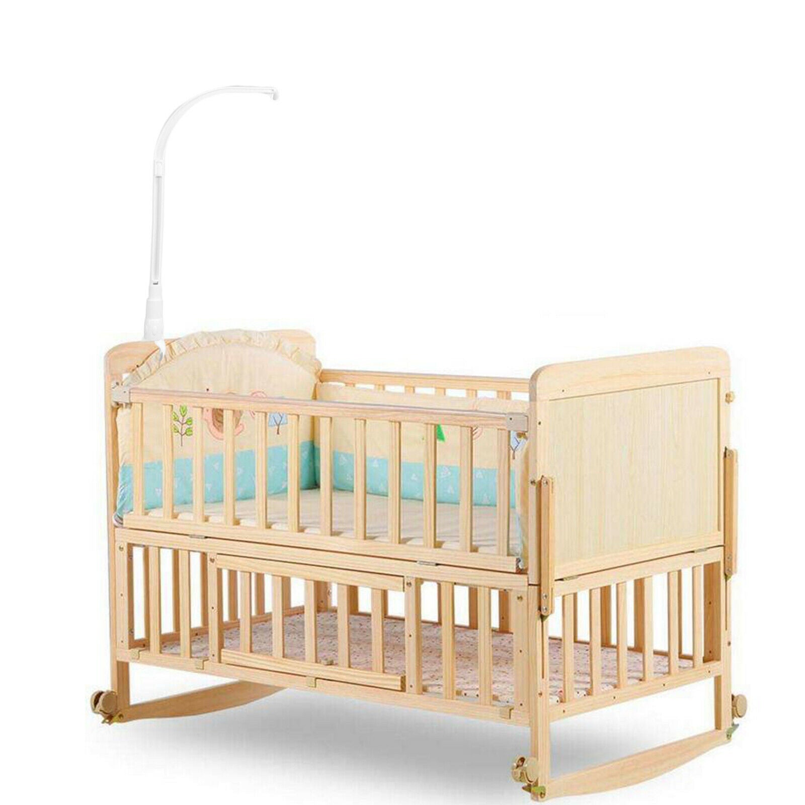 DIY Infant Crib Arm Bracket Bed Bell Bracket Stent Set Decorative No Screw