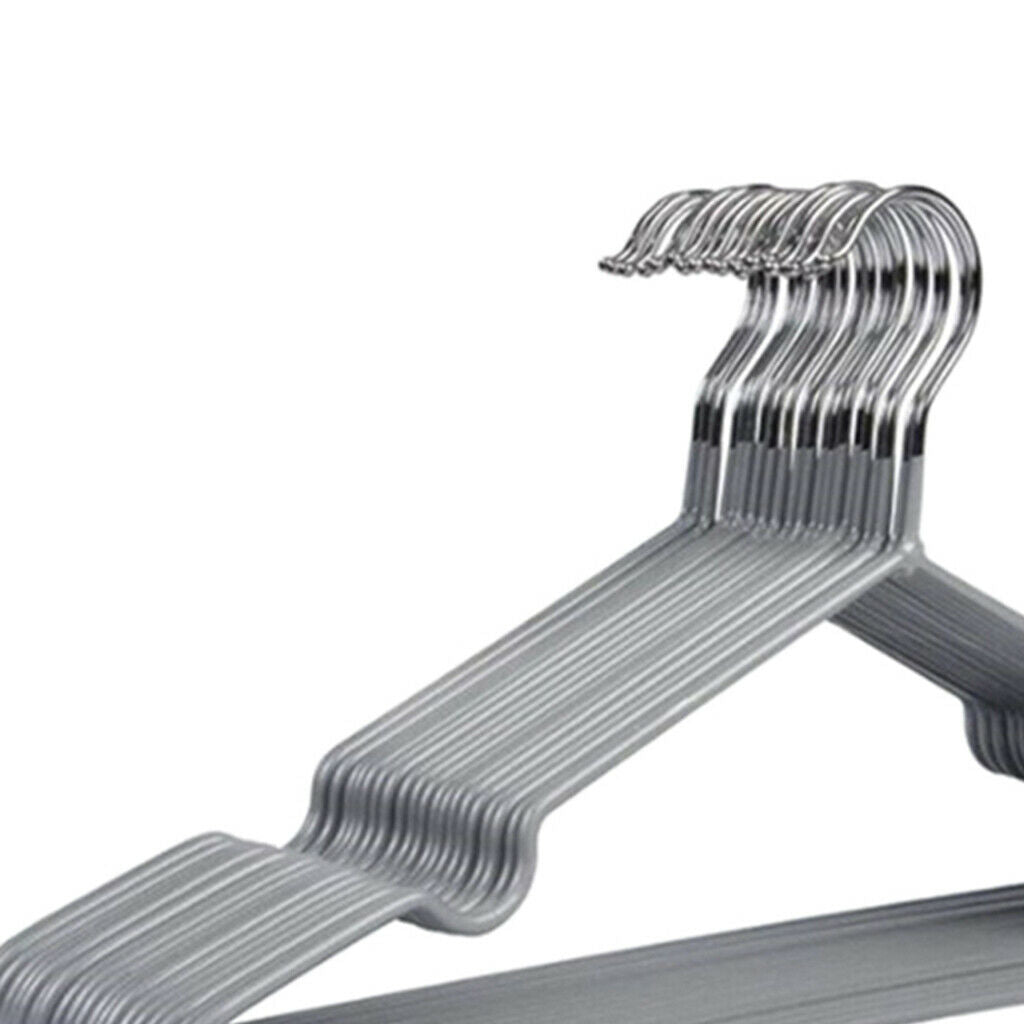 20pcs PVC Coated Steel Clothes Hanger Clothing Coat Organizer Hanging Rack